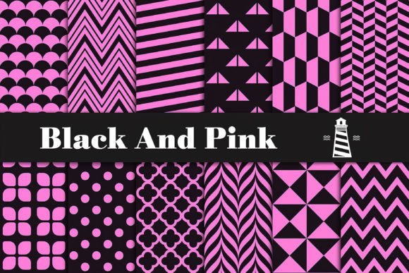Black and Pink Patterns: Versatile, High-Resolution Design Assets for Creative Professionals and Everyday Makers