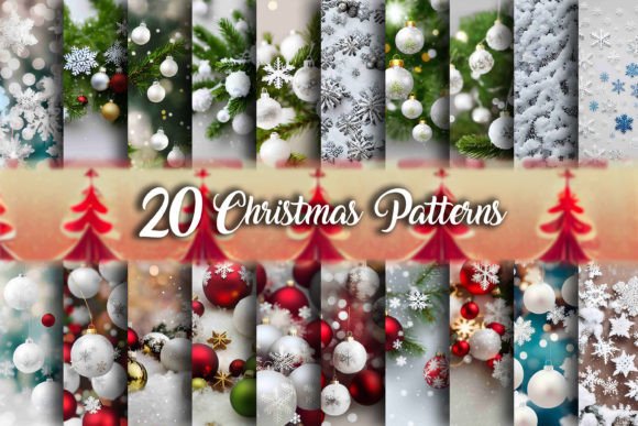 Christmas Patterns Backgrounds Bundle