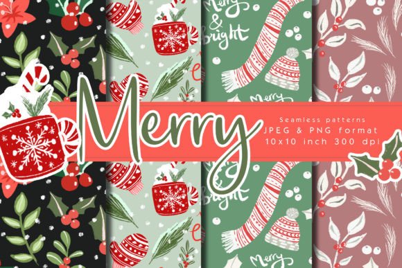 MERRY Christmas Seamless Patterns: Your All-in-One Holiday Design Toolkit