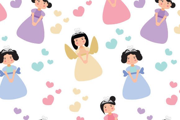Princess Patterns: Seamless Vector Designs