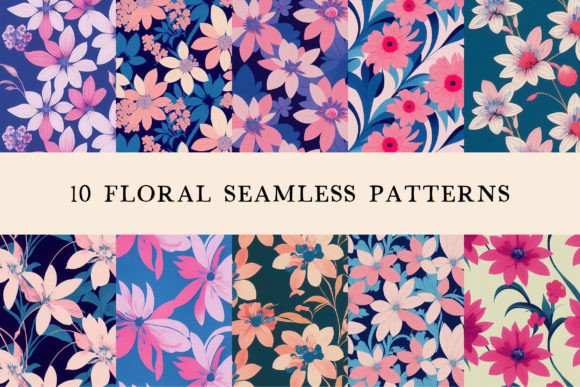 Retro Floral Seamless Patterns