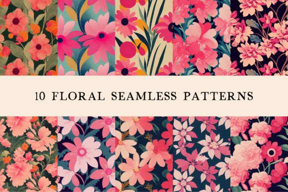 Vintage Floral Seamless Patterns